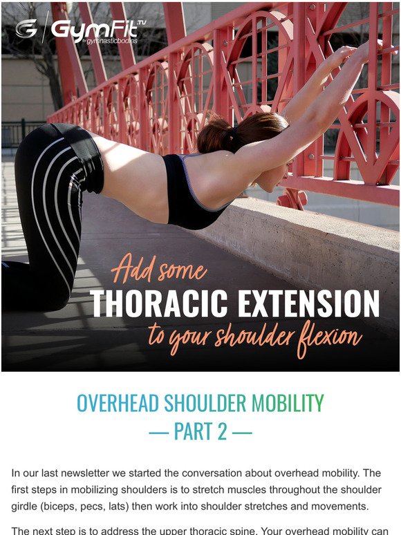 Adding Thoracic Extension for Better Shoulder Mobility