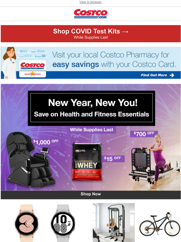 Costco Shop COVID Test Kits Now! Milled