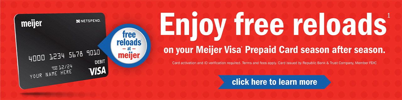   Meijer prepaid VISA reloads