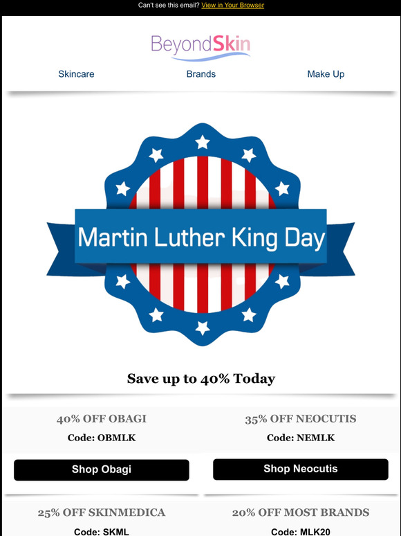MLK Day Sale- Up to 40% Off