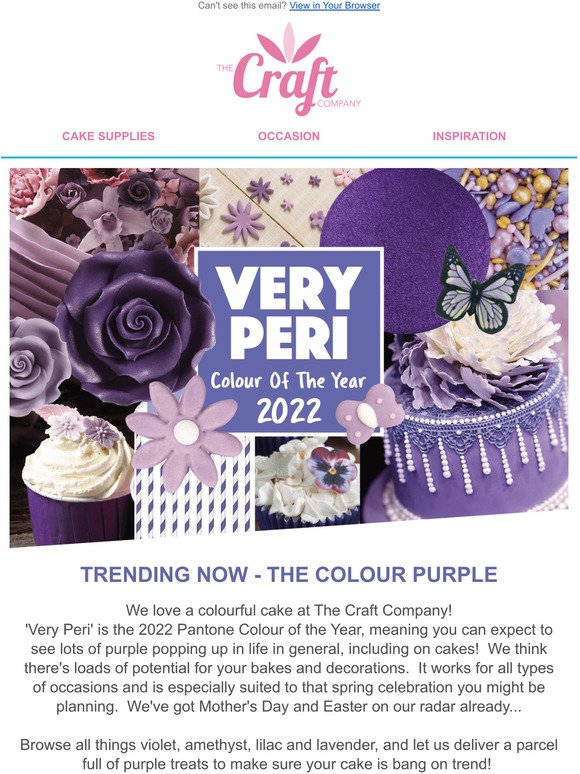 Choose PURPLE for on trend cakes this year!