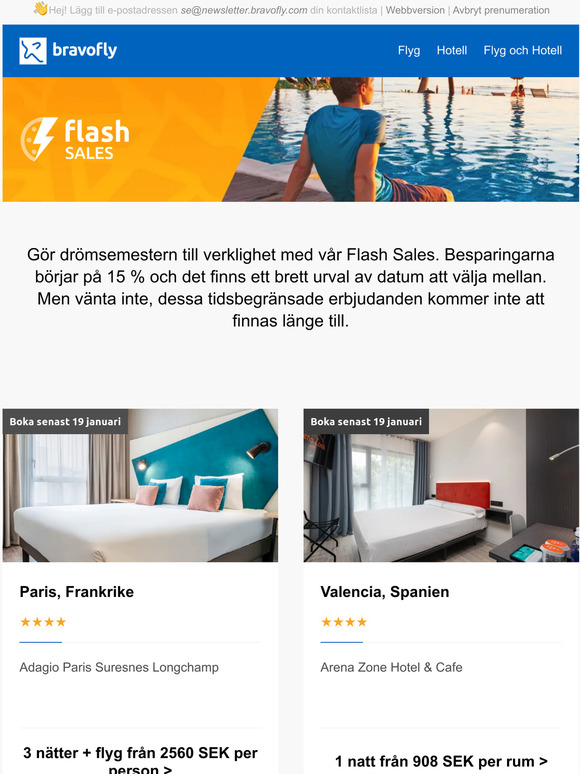 Res bort frn endast 740 SEK med vr Flash Sales