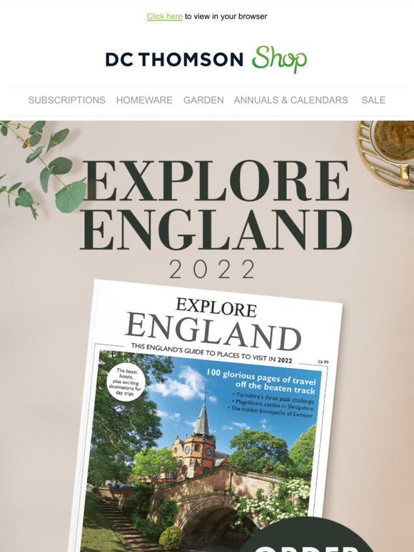 dc thomson shop Explore England 2022 PREORDER NOW! Milled