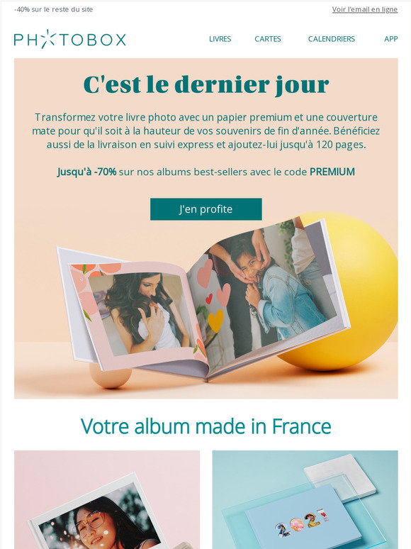PhotoBox: Dernier jour : Jusqu' -70% sur nos albums best-sellers | Milled