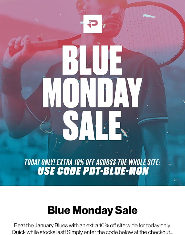 Blue Monday Sale