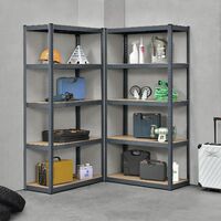 Juskys Lagerregal Basic 2er Set 180x90x40 cm