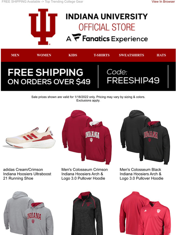 Indiana University Official Store Start The New Year w/ New Team Gear