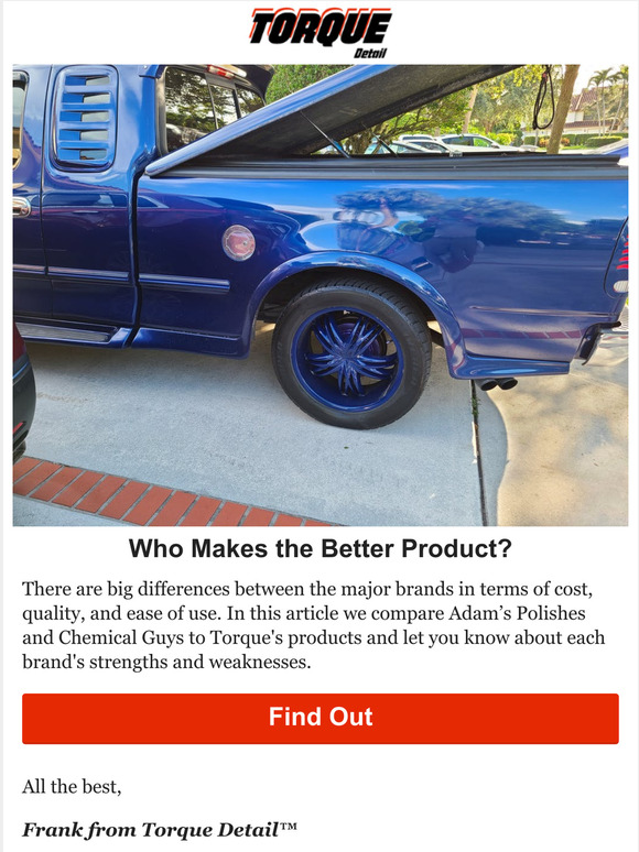Torque Detail REVIEWED Adam's Polishes vs. Chemical Guys vs. Torque