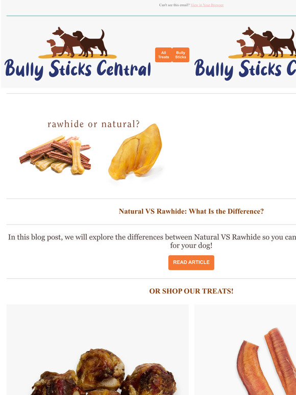 bullystickscentral Rawhide VS Natural? What is the difference? Milled