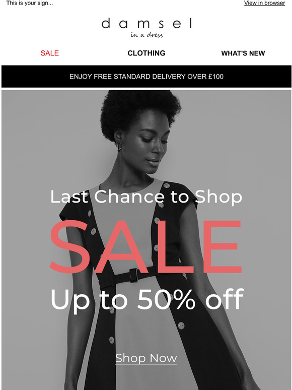 Last chance to shop SALE
