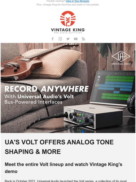 Vintage King Audio Meet Universal Audio's New BusPowered Interfaces