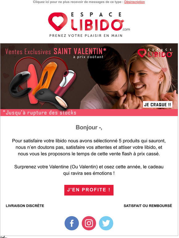 Ventes Flash Saint-Valentin !