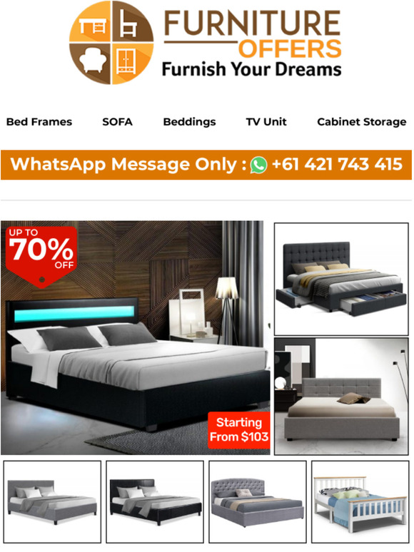 Get 70% Off - All Furniture Product | Furnish Your Dreams!!
