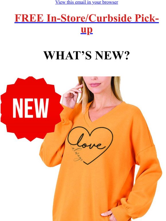  NEW! Love Always Longline Sweatshirt