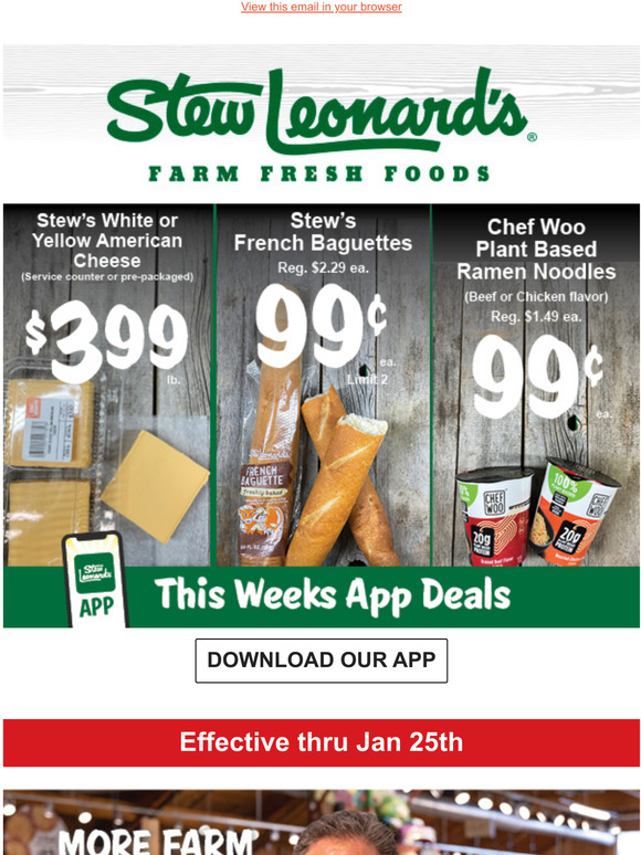 Stew Leonard's Gift Baskets Weekly Specials Shrimp, Sirloin and More