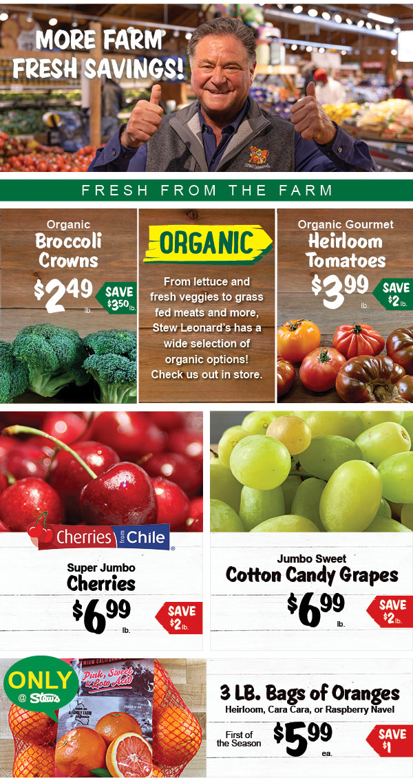 Stew Leonard's Gift Baskets Weekly Specials Shrimp, Sirloin and More