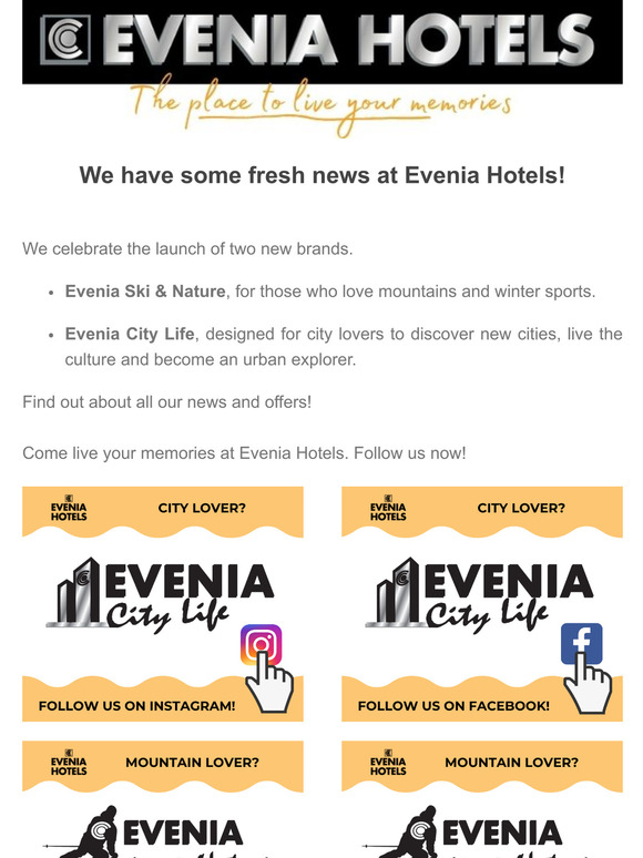We have some fresh news at Evenia Hotels!