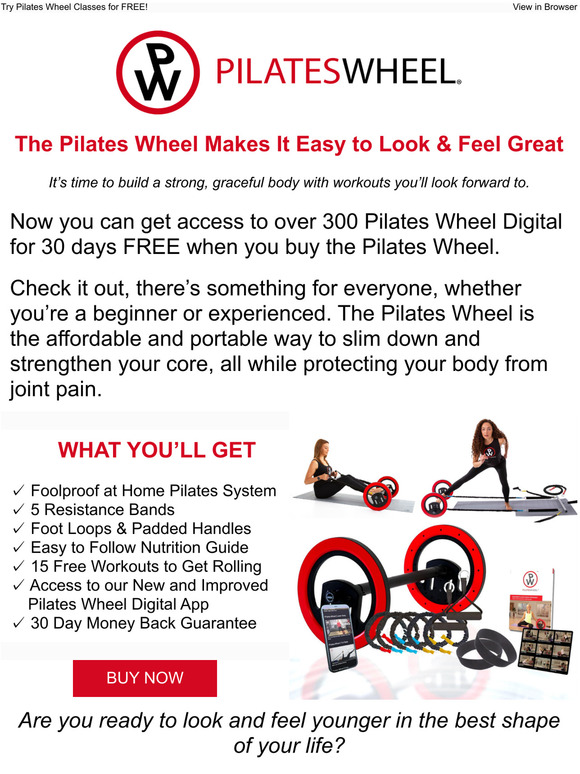 Try Pilates Wheel Classes for FREE!