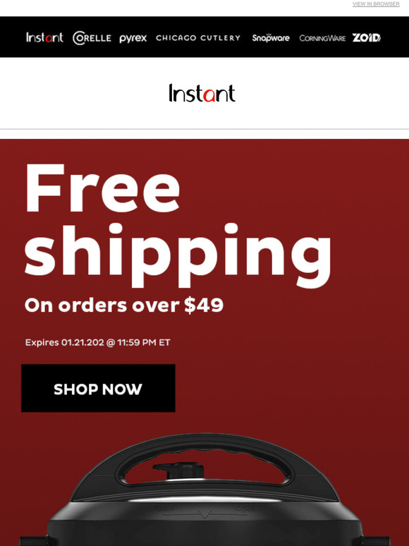 instanthome Say Goodbye To Shipping Fees When You Spend 49 Milled