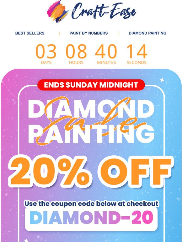 Craft - Ease Uk: WEEKEND SALE! Diamond Painting 20% OFF - Milled
