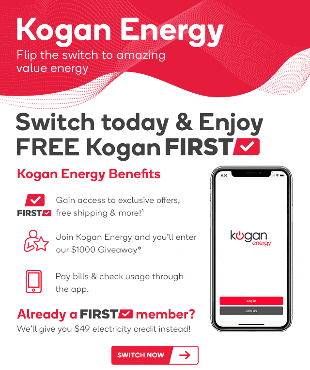 Kogan Kogan Energy Switch Today & Enjoy FREE Kogan First! Milled