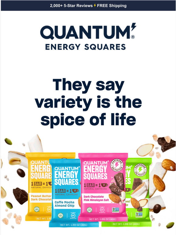 Curated Healthy Energy Foods, Inc. All 4 Flavors, One Pack Milled