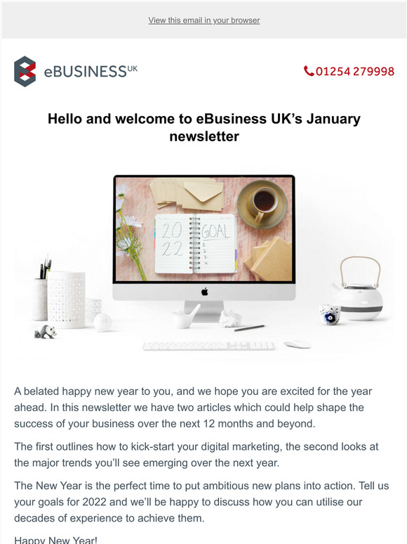 January newsletter: How to make the best start to your New Year