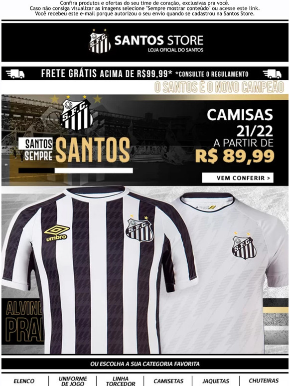 Essa  sua chance de demonstrar na pele o orgulho de ser SANTOS! Aproveite