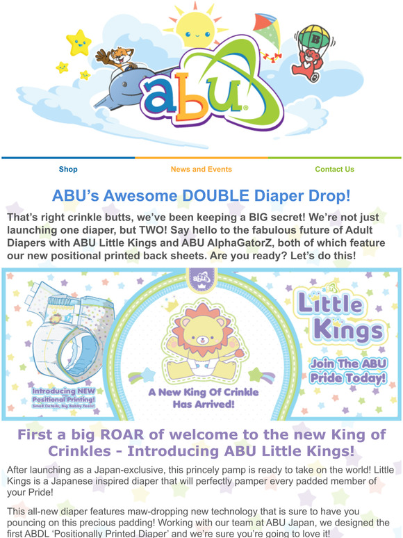 [Uk] ABU's Awesome DOUBLE Diaper Drop! Introducing ABU Little Kings and AlphaGatorZ!