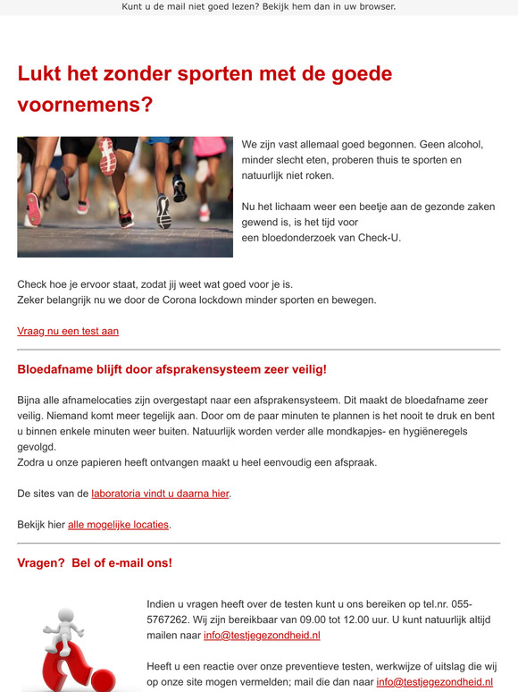 Lukt het zonder sporten met de goede voornemens?