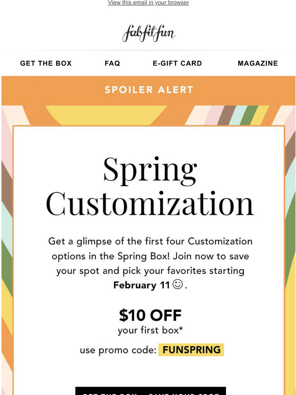 FabFitFun It's happening, SPRING SPOILERS Milled