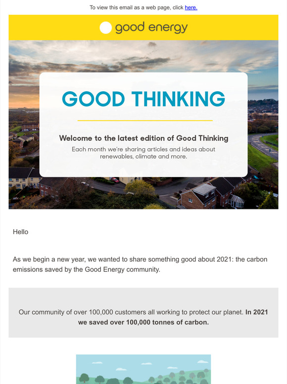 Good Thinking: Green updates from the Good Energy team