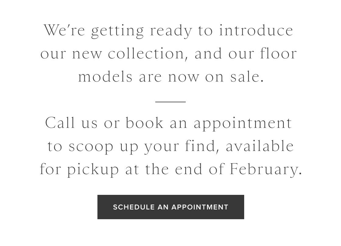 Serena and Lily You're Invited The Floor Model Sale. Milled