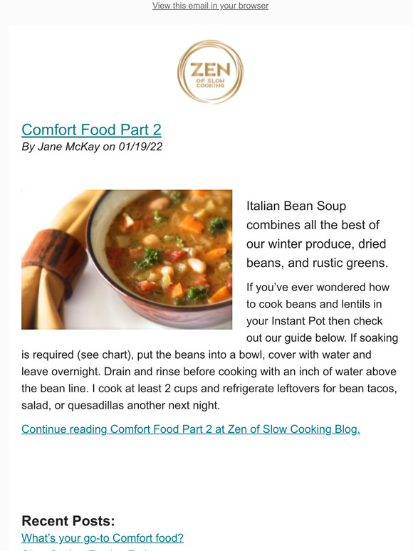 Comfort Food Part 2 - New Post from Zen of Slow Cooking Blog