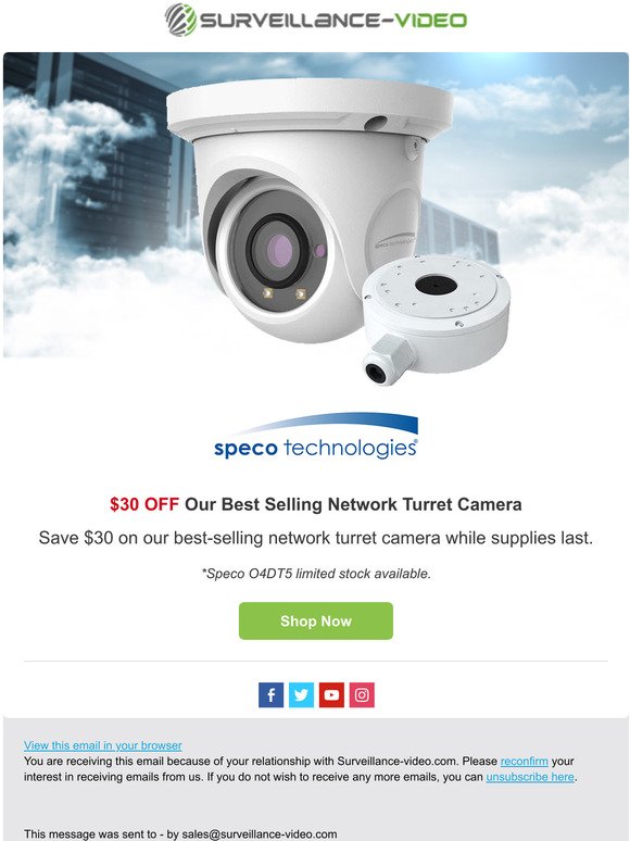 $30 Off Our Best Selling Outdoor Network Camera