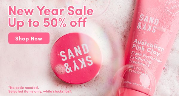 New year sale up to 50% off. Shop Now.