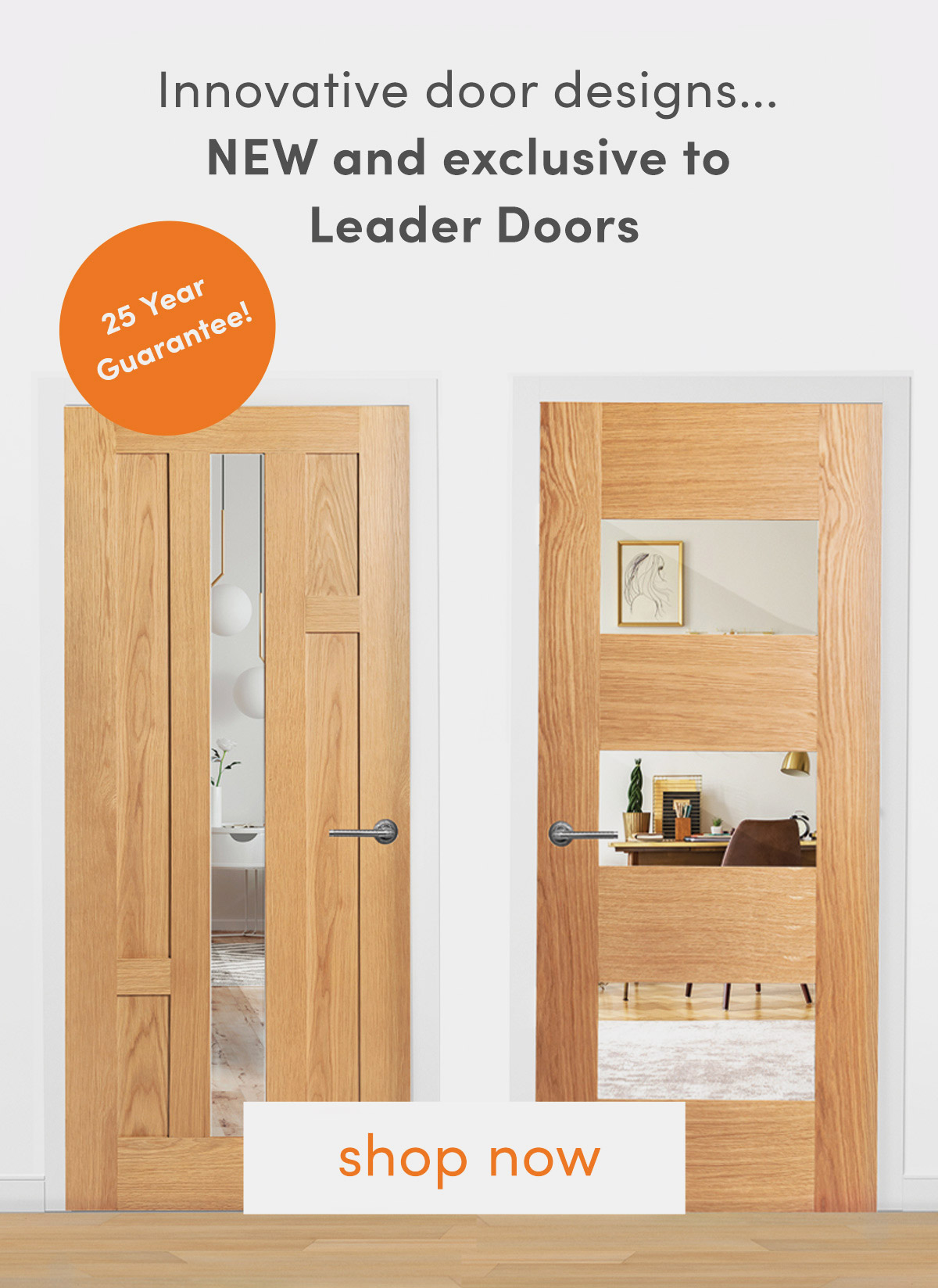 Liberty Doors Internal Oak Unfinished Farley Door at Leader Doors