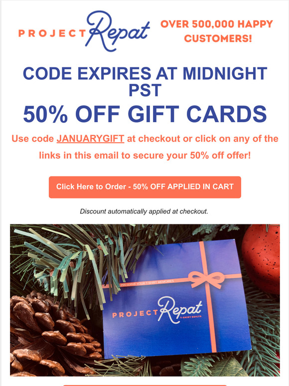 Project Repat Final 50 Offer for Project Repat VIP Customers Milled