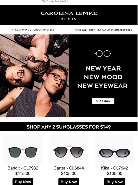 Carolina Lemke: 2 SUNGLASSES FOR $129 IS BACK!