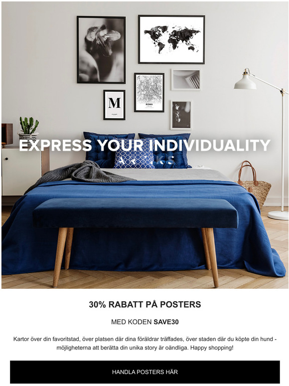 30% rabatt p posters med koden SAVE30