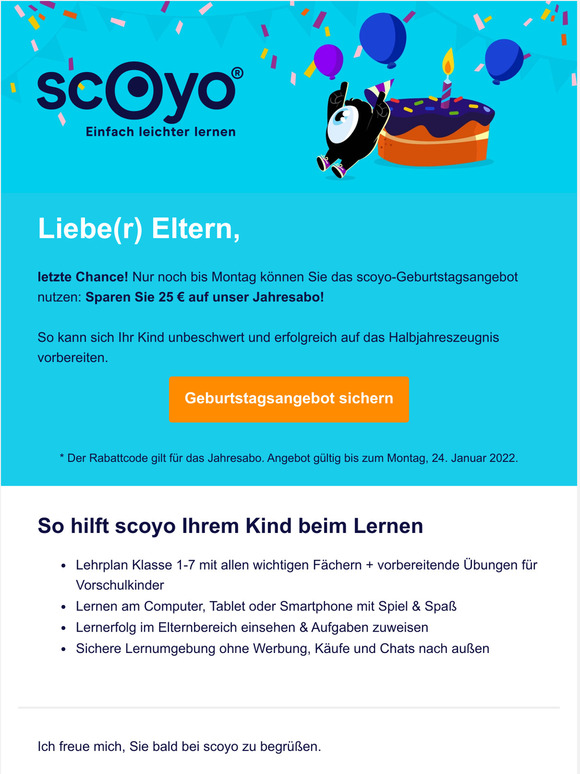 Nur noch 4 Tage: 25  mit unserem Geburtstagsangebot sparen