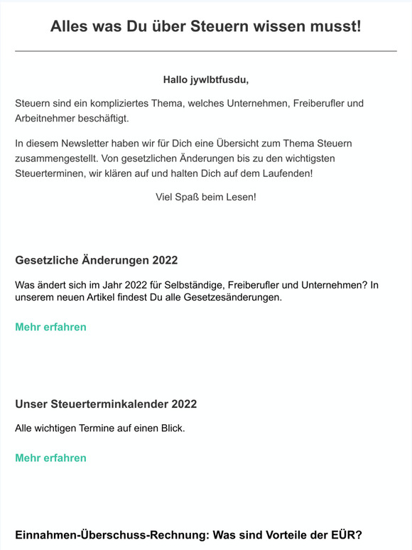 Alles was Du ber die Steuern wissen musst!