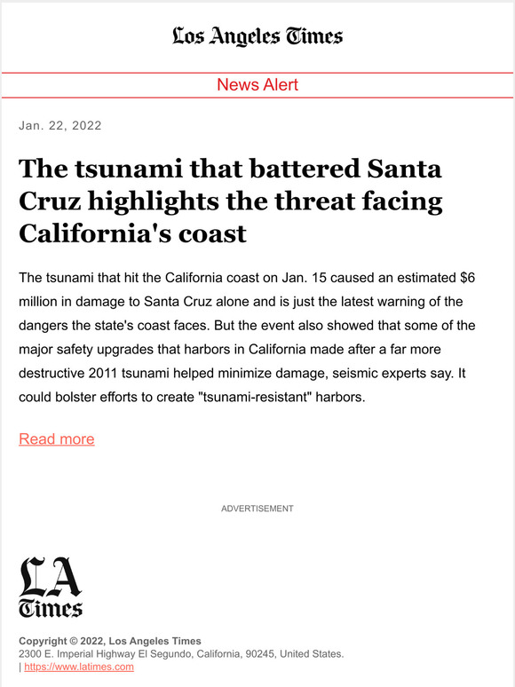 Los Angeles Times: The tsunami that battered Santa Cruz highlights the 