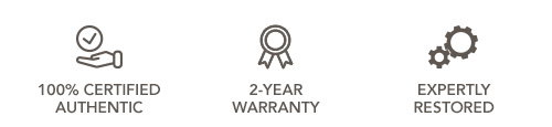 100% authentic, 2 year warranty, expertly restored