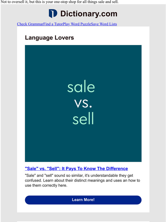 Whats The Difference Between "Sale" And "Sell?" Milled