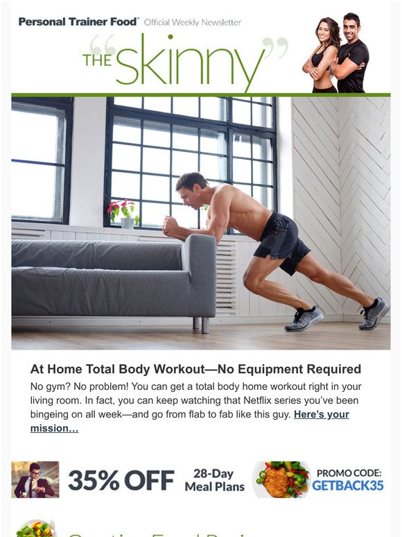 At Home Total Body WorkoutNo Equipment Required