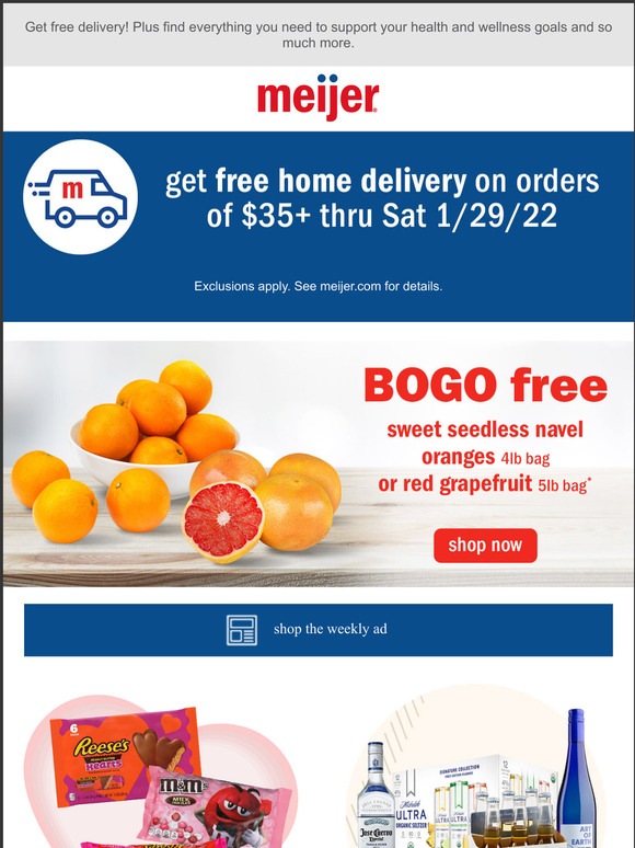 Meijer Enjoy Free Delivery Thru 1/29 Milled