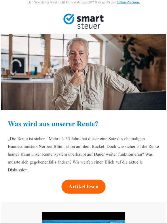 smartsteuer Steuererklärung online machen Was wird aus unserer Rente