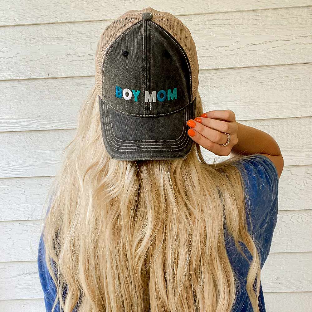 Image of Boy Mom Women's Trucker Hats - Multicolored