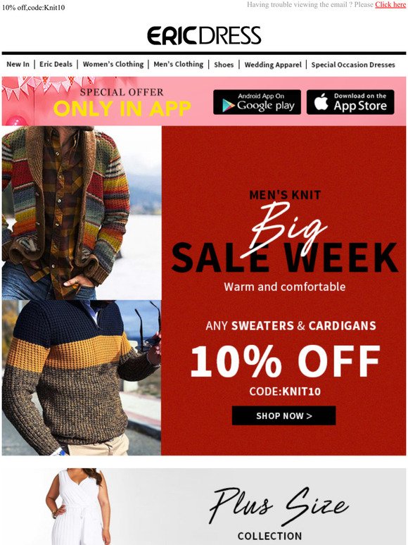 Men's Knit Big Sale Week